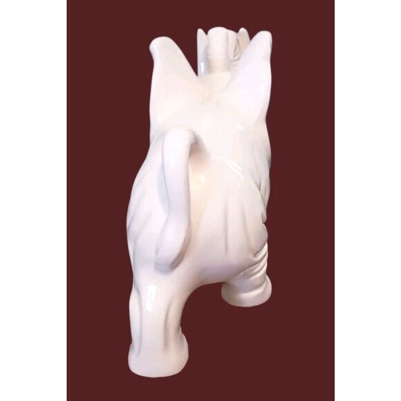 VTG Large Ceramic White Elephant Figurine Trunk Up Good Luck Hand Painted Japan - Picture 4 of 7